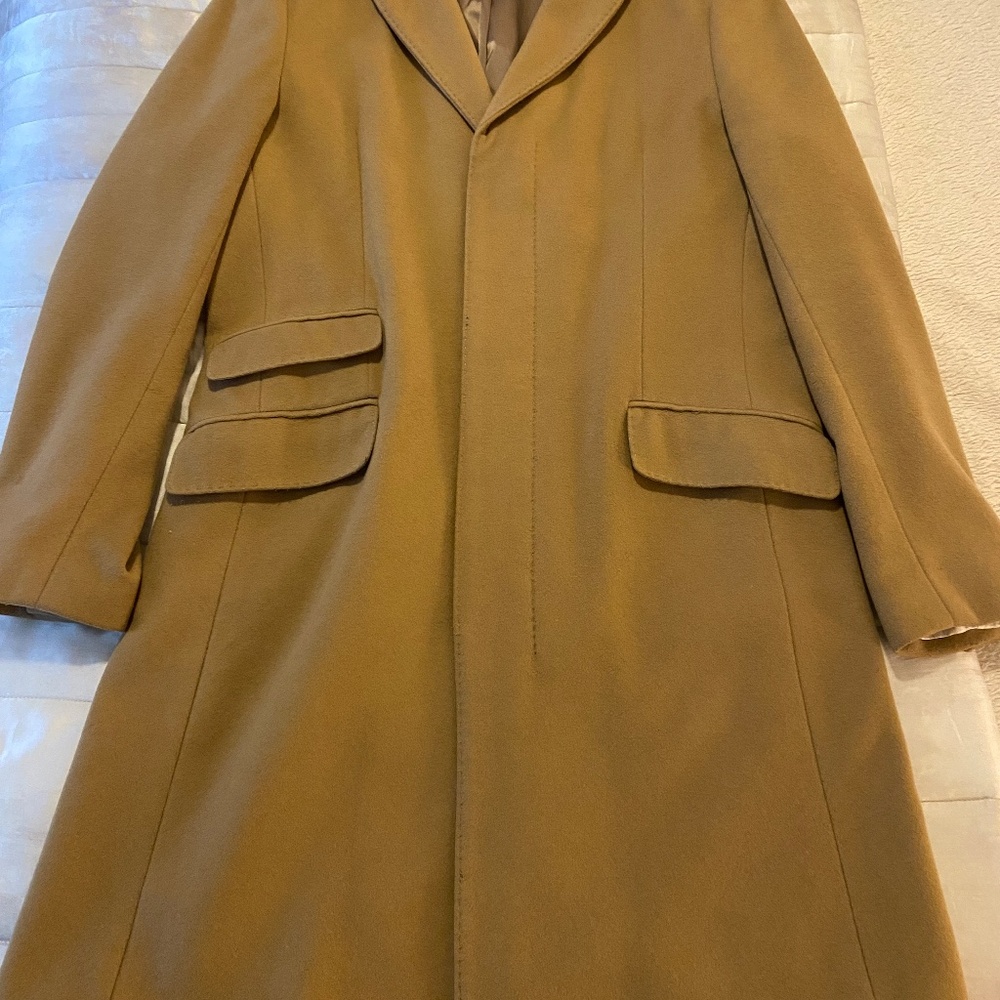 Banana Republic Camel Wool Cashmere Blend Topcoat Men’s Medium